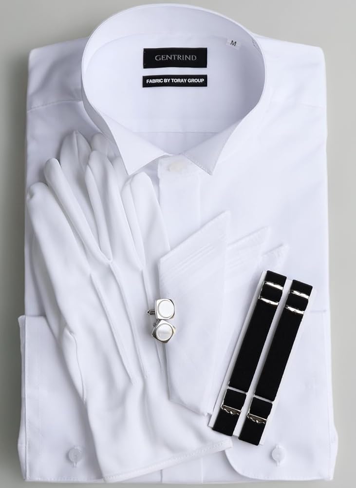 結婚式ウイングカラーシャツと小物5点セット Amazon | [Y&TAILOR] ウイングカラーシャツ モーニング